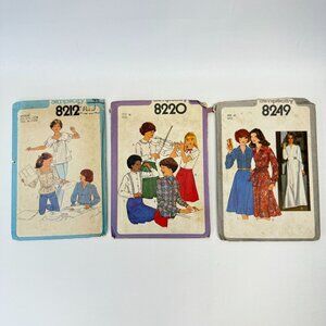 Simplicity Vintage 70s Lot of 3 Sewing Patterns 8212 8220 8249